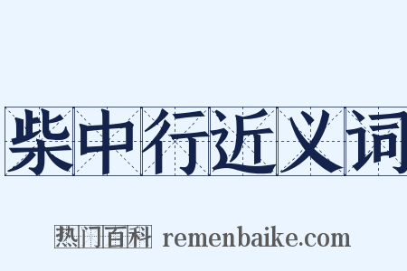 柴中行近义词是什么意思的图片